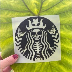 Starbucks Skeleton Barista Decal